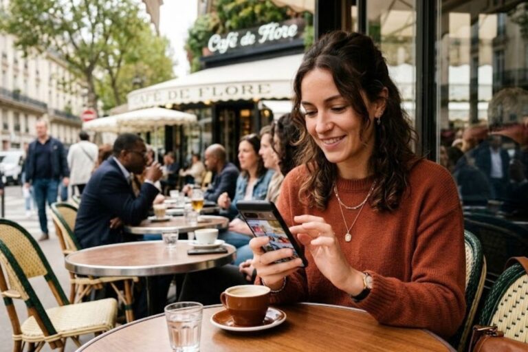 femme sur smartphone