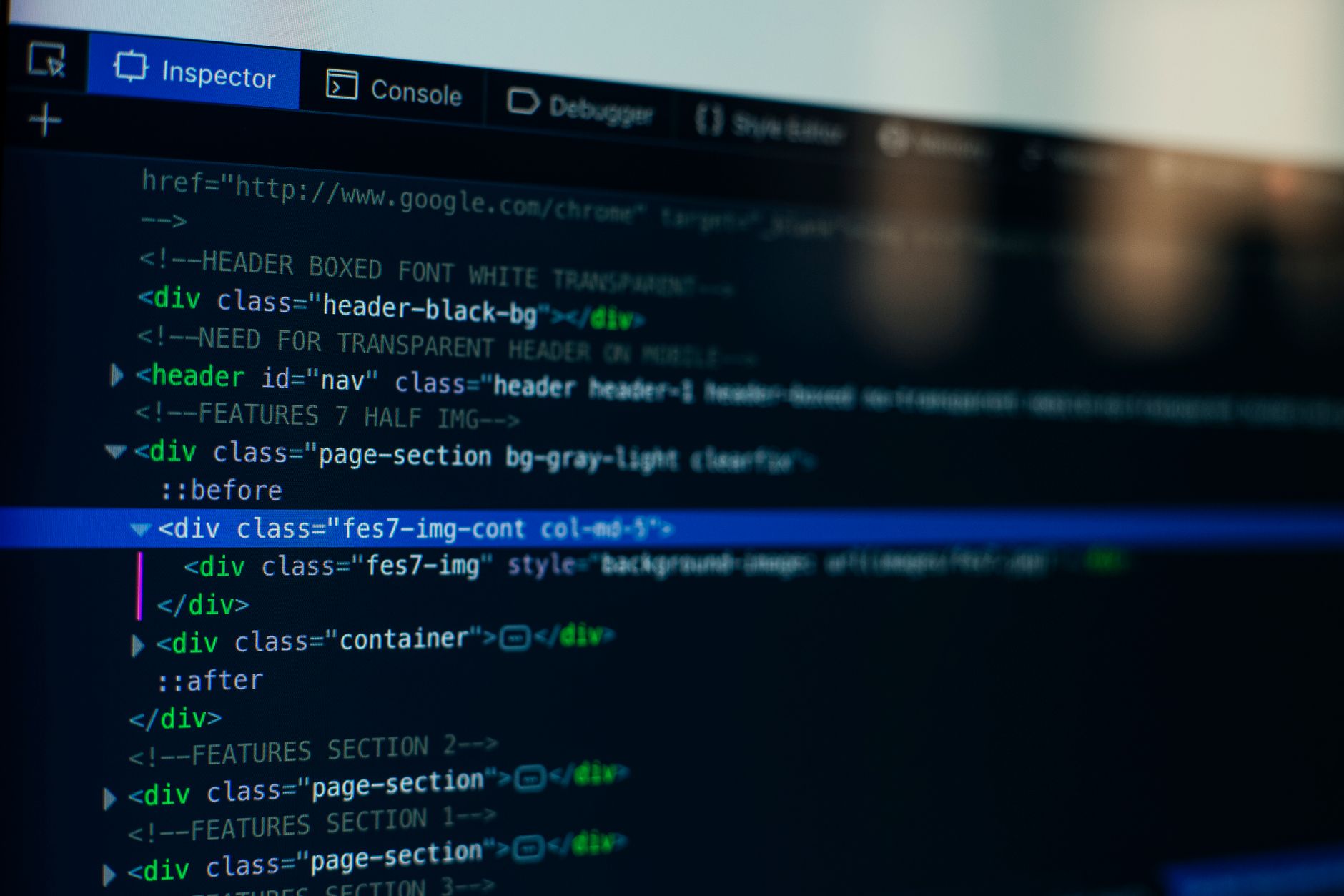 Inspecteur du navigateur : décoder la police d’écriture d’un site sans outil externe — outils d'inspection typographique site