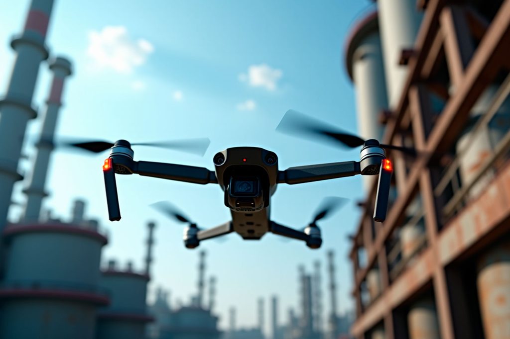Illustration : un exemple concret de l'impact positif que — escadrone et l'inspection industrielle par drone