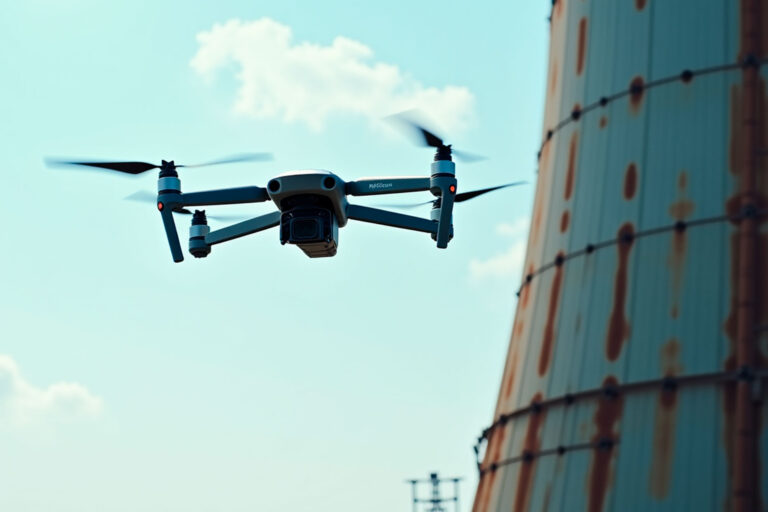 Escadrone et l'inspection industrielle par drone